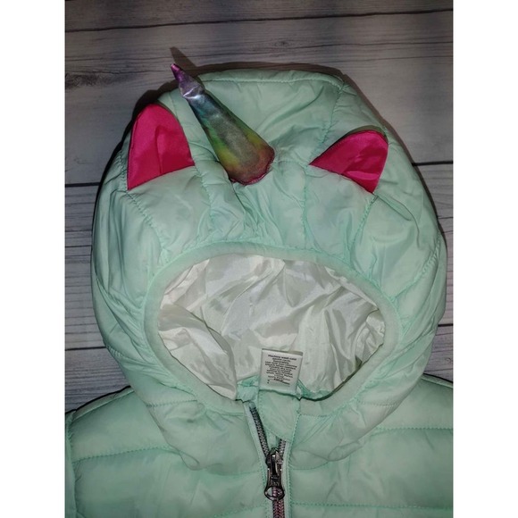 Girls Green Unicorn Jacket Size 2t - Picture 2 of 7